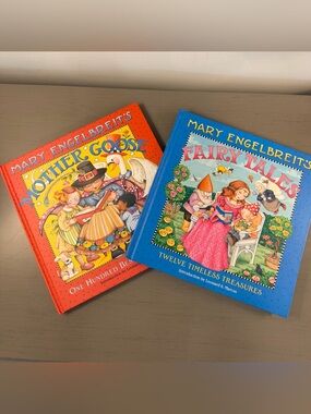 Mary Engelbreit Set Of 2 Fairy Tales Mother Goose Nursery Rhymes Hardcover Books